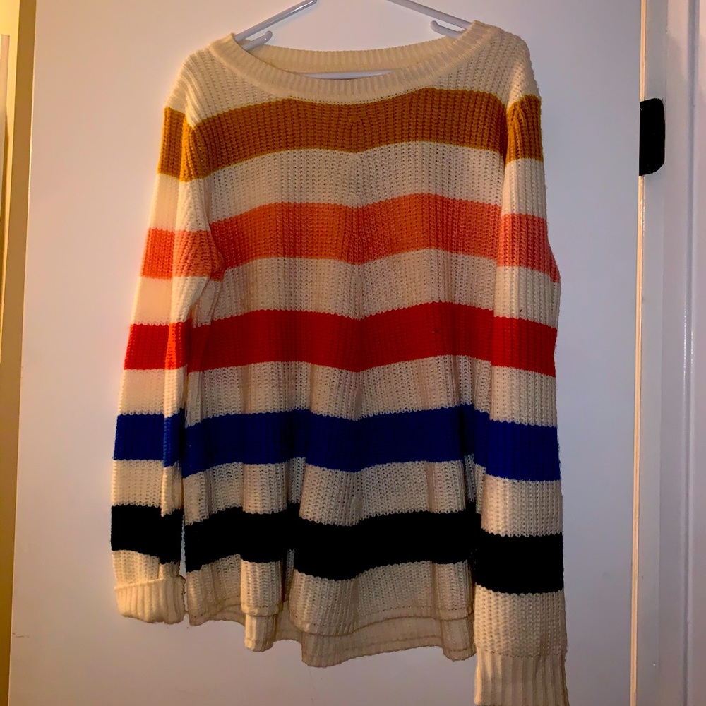 Colorful striped sweater